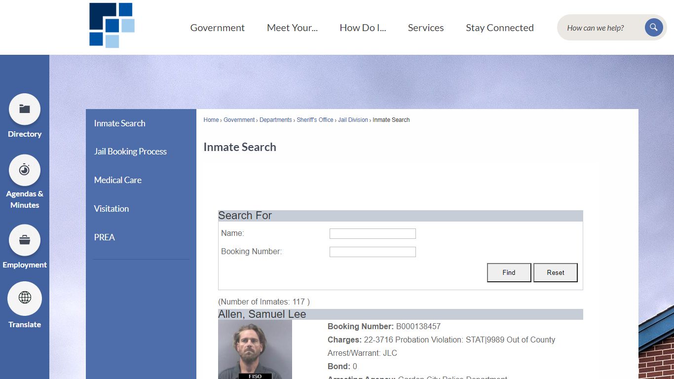 Inmate Search | Finney County, KS - Official Website
